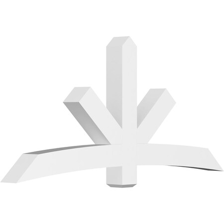 Ekena Millwork Alberta Architectural Grade PVC Gable Bracket, 84"W x 38 1/2"H x 6"D x 6"F, 11/12 Pitch GBP084X39X0606ALB00